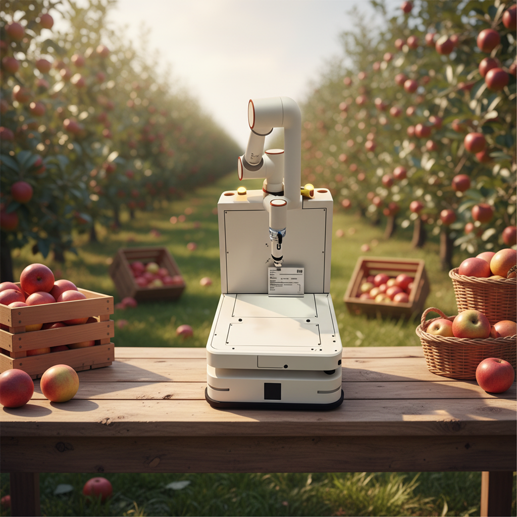 AGV Mobile Fruit Harvesting Robot Robotic Arm Autonomous Navigation Automatic Picking Machine Motor 5kW Power Steel Aluminum