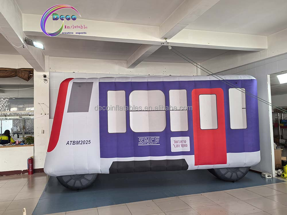 Hot Selling Custom Inflatable Cartoon Bus for Commercial Promotion