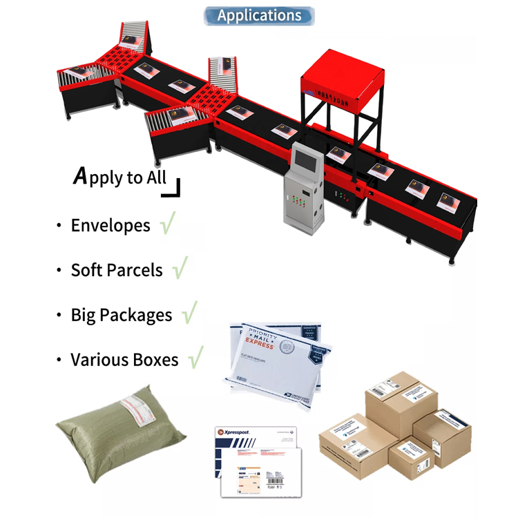 Automated Warehouse Picking System Weigh Belt Conveyor Sorting in Warehouse