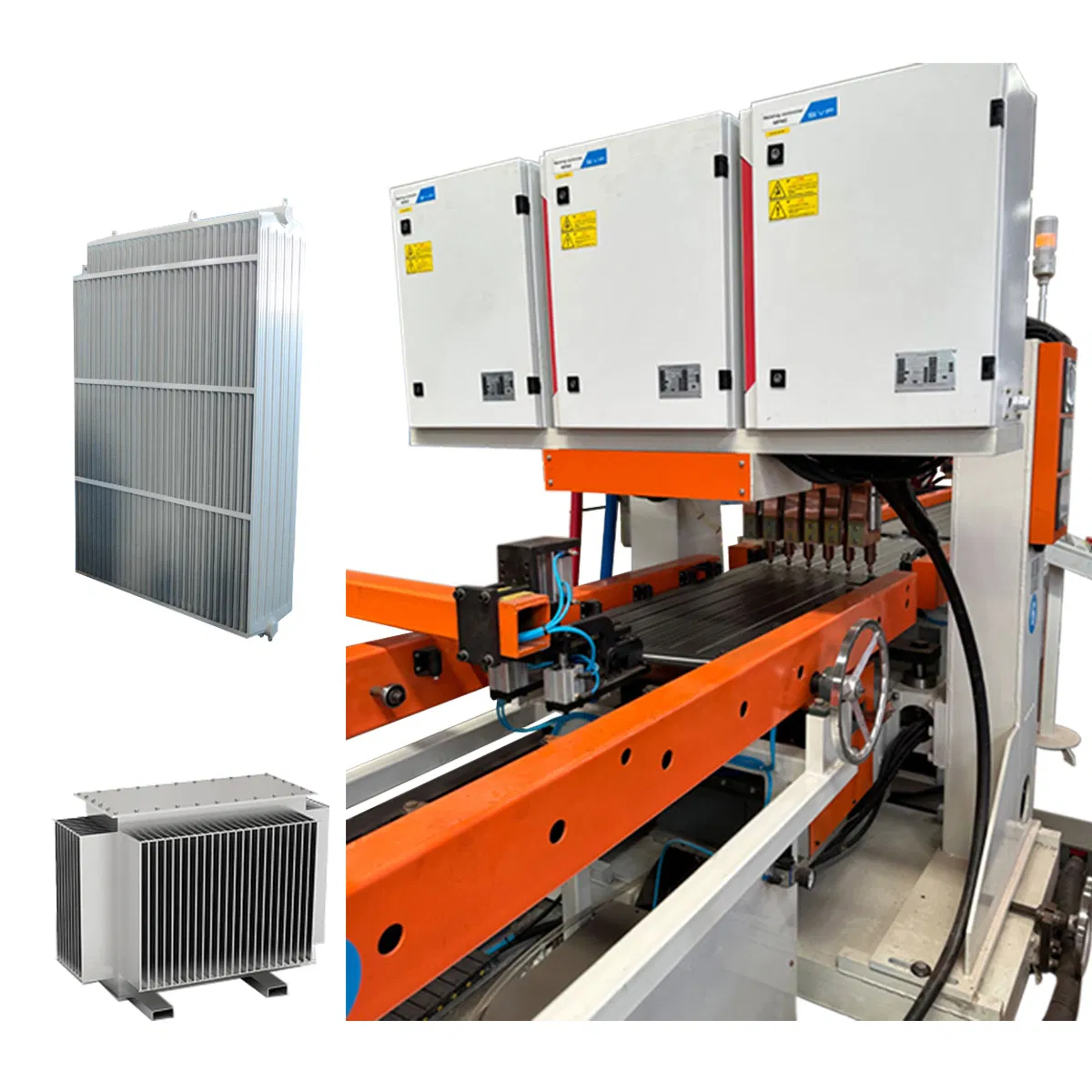 Distribution Power Transformer Oil Immersed Radiator Fin Automatic Welding Production Line