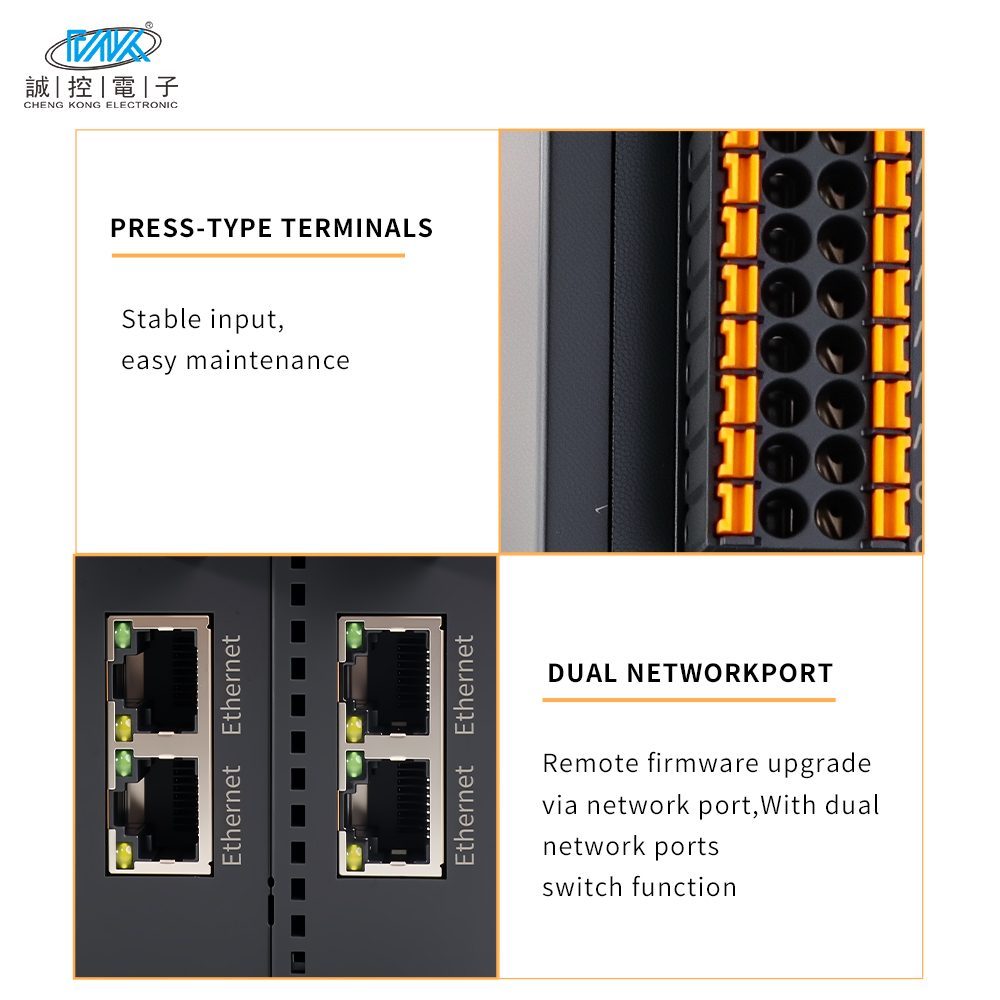 Industrial Automation Digital IO Module 16CH 24V High Speed EtherNET Modbus TCP RJ45 Link PLC Control Gateway