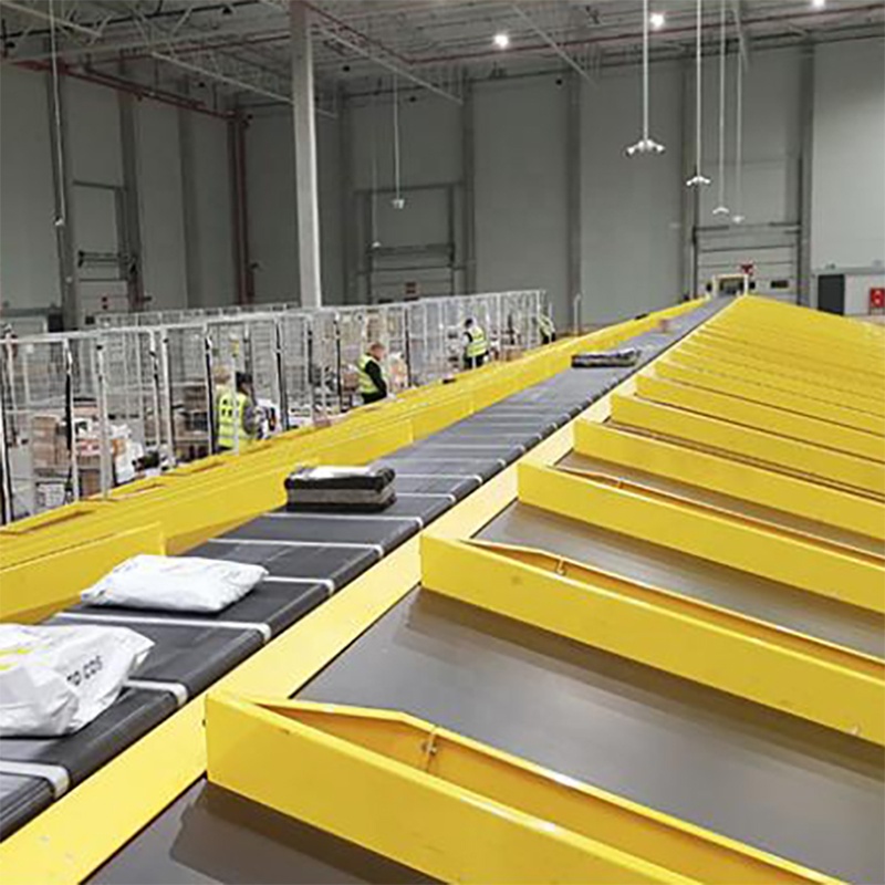 Express Parcel Sorting Machine Industrial Cross Belt Sorting System With Dws Sorting Conveyor Equipment For Logistic Warehouse