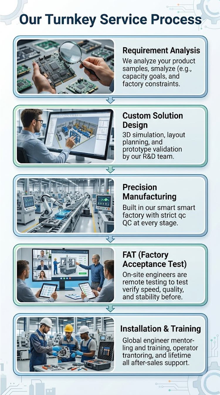 Flexible Production Power System New Energy Fully Customized Production Line Automatic Hardware Assembly Workshop Equipment