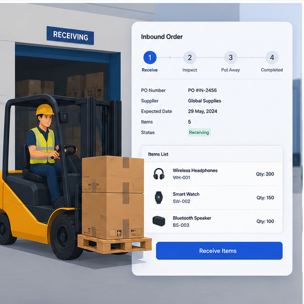 Smart Internet-enabled Warehouse Management Software MAC Mobile App Integration for Inventory Tracking Order Fulfillment
