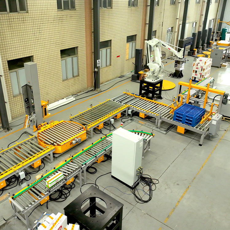 Cartons Featuring Strong Load Stability Efficient Material Flow and Integration Conveyor Systems Automated Robotic Palletizer