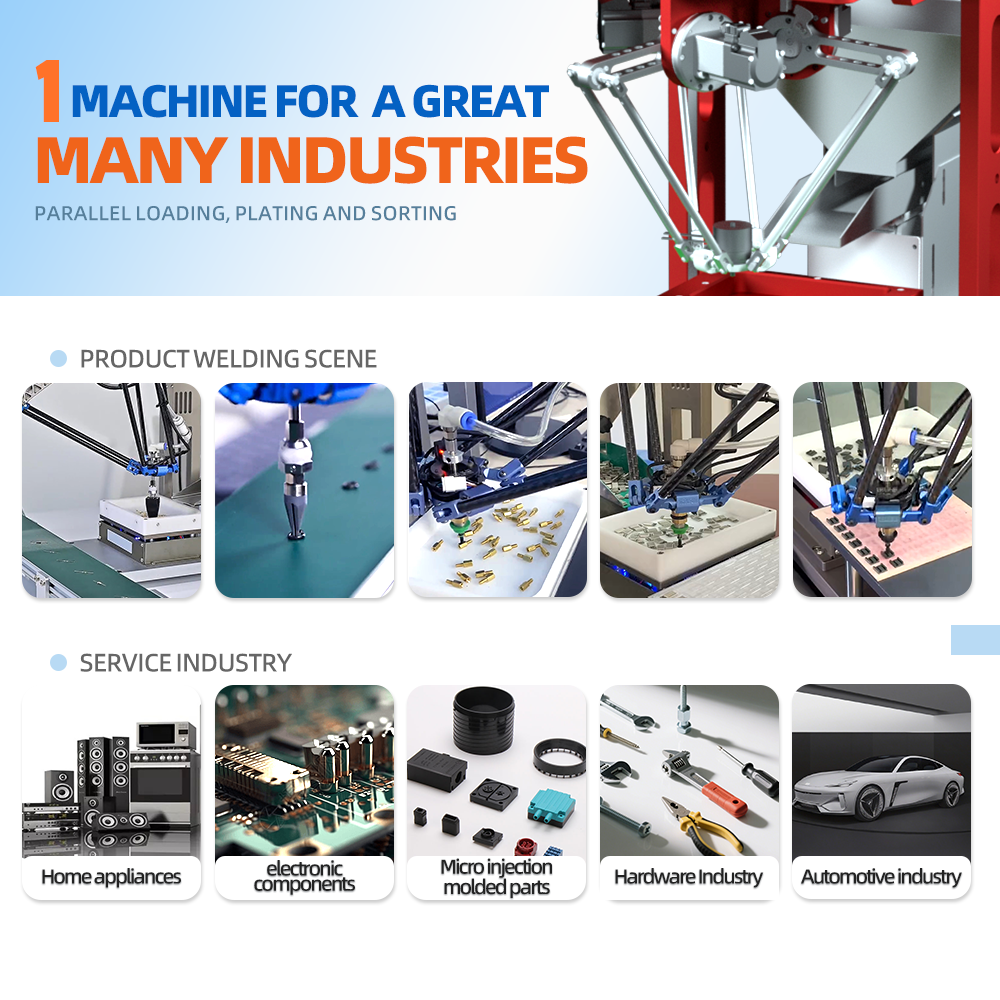 High Efficiency Pick and Place Spider Arm Robot for Goods Sorting Core Components Include Gearbox Motor Engine