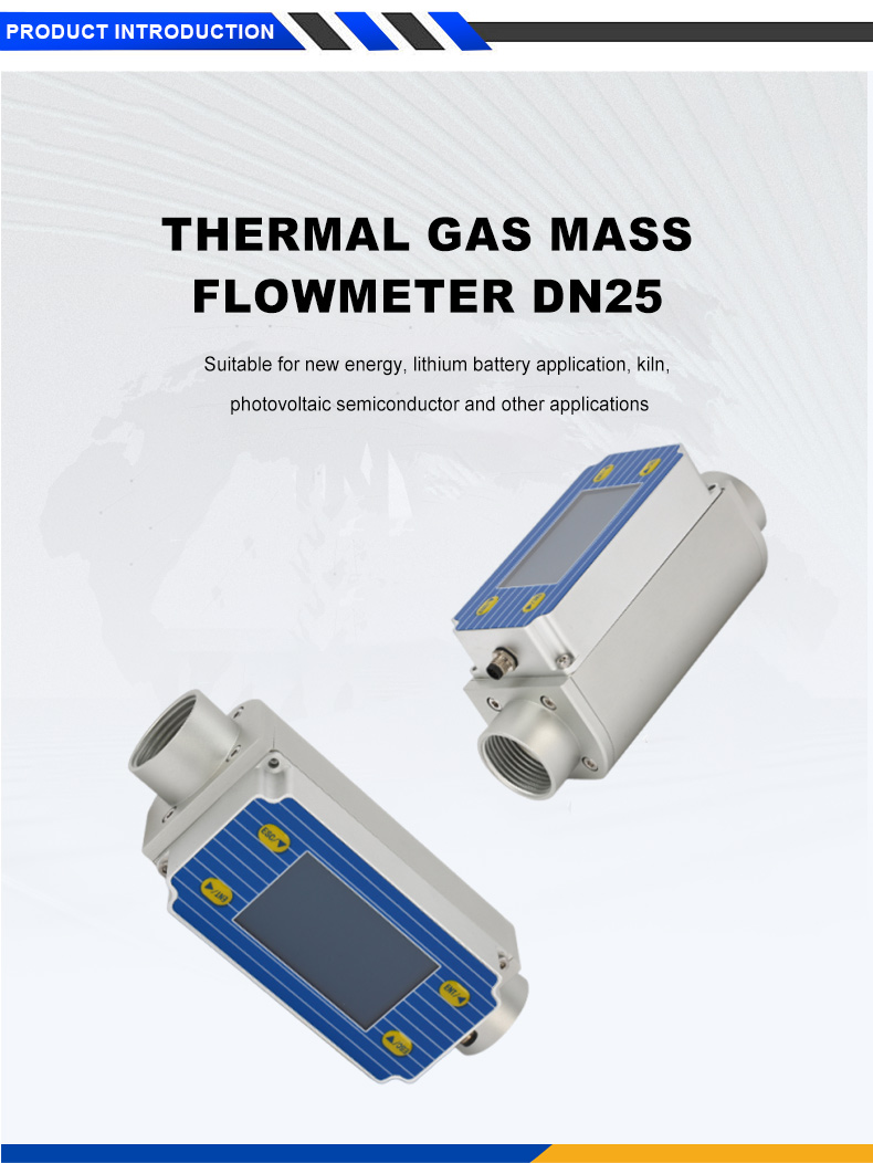 Digital Flow Meter with Display 0-240Nm/h Stainless Steel OEM for Natural Gas Biogas Mixed Gas Measurement