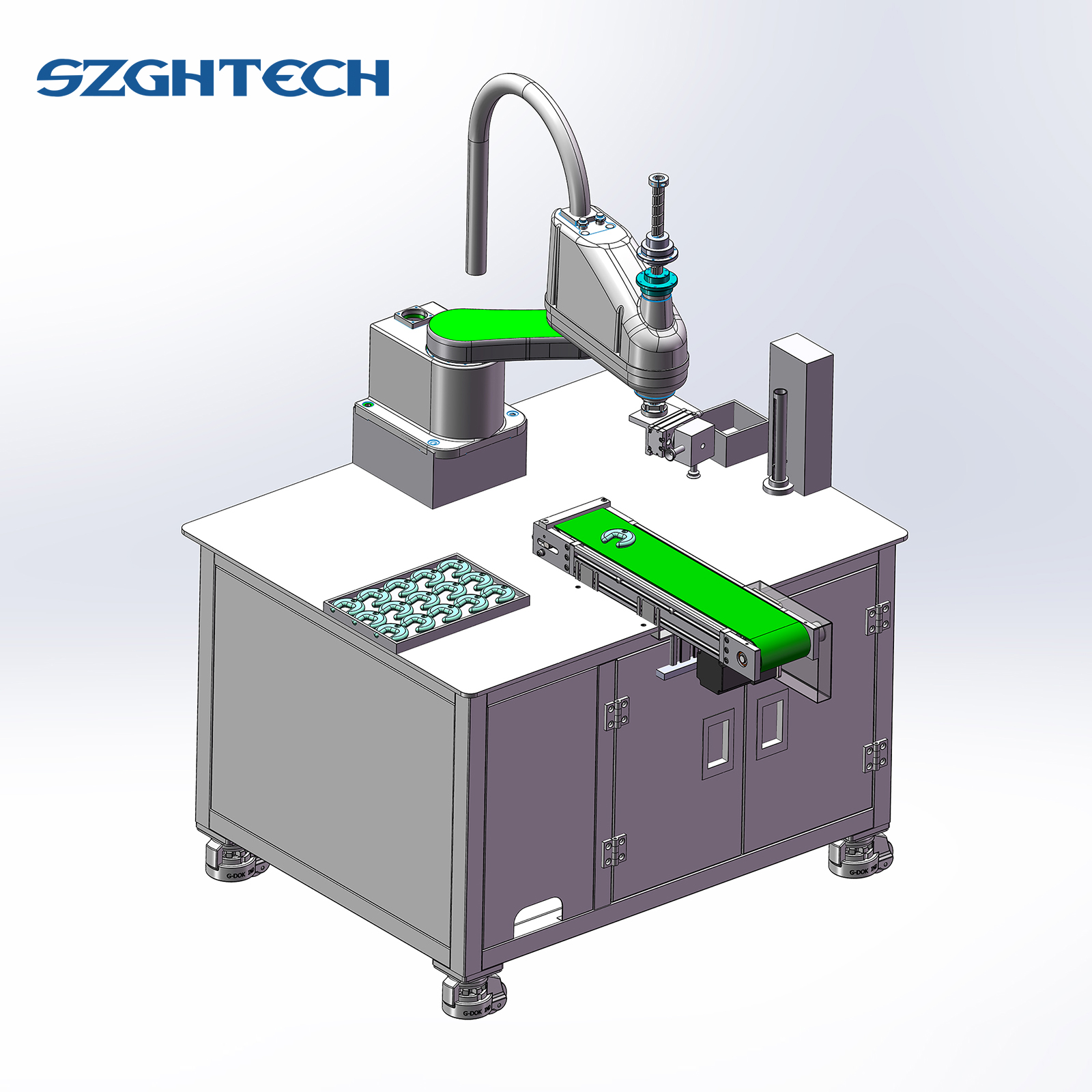 3 KG 450 mm Mini Scara Robot Automation 4 Axis Industrial Robot Scara Robotic Arm for Industrial Loading Unloading Palletizing