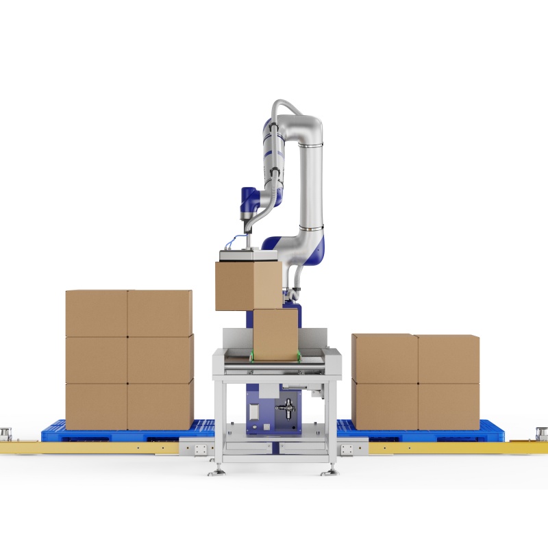 Intelligent Energy Saving Lifting Type Palletizing Robot 25kg PLC Gearbox Motor 5-Axis Control IP67 Rated for Industrial Use