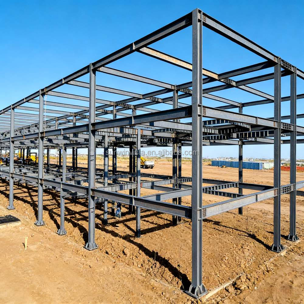 Warehouse Integrated STEEL STORAGE WORKSHOP With Racking System For Efficient Goods Classification And Storage