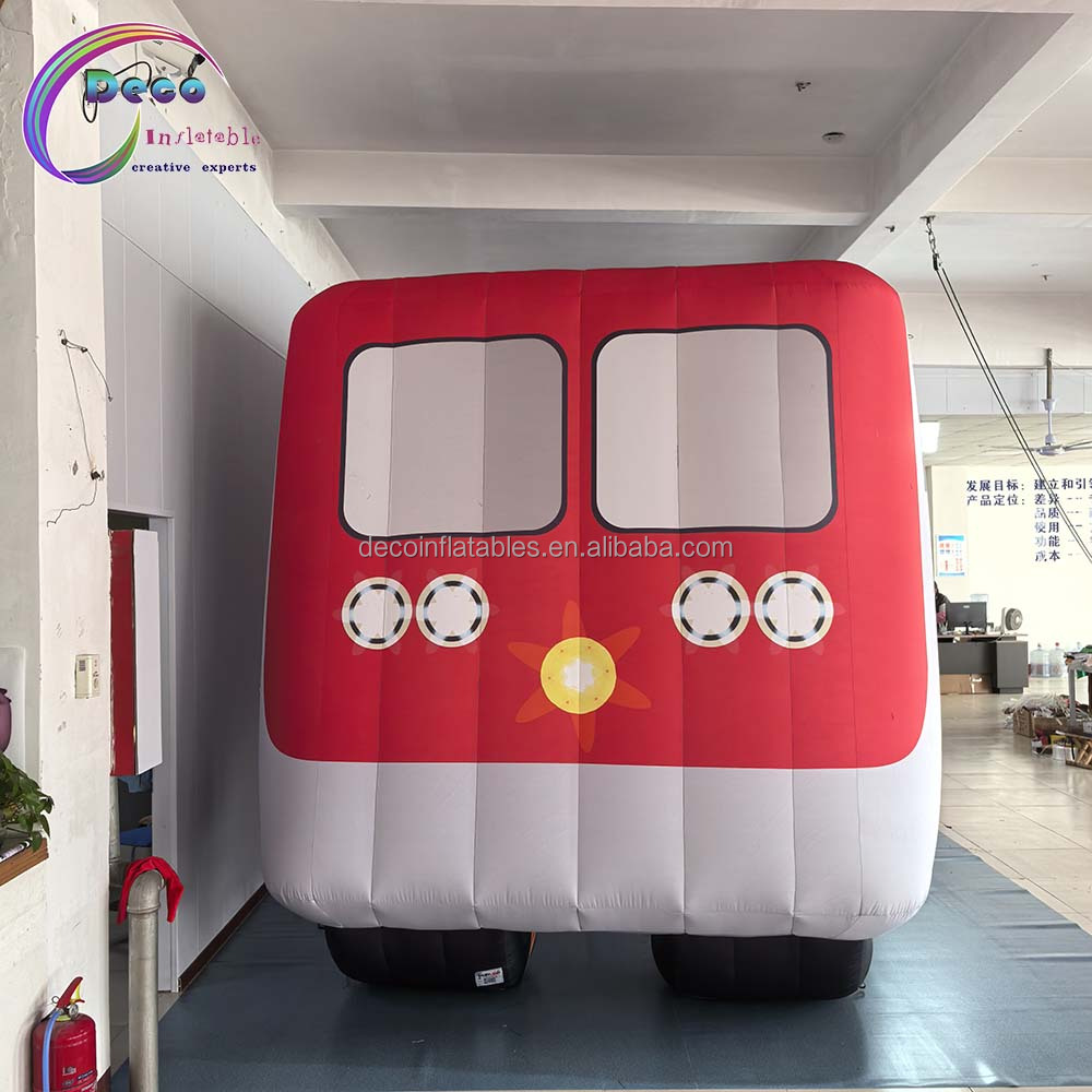 Hot Selling Custom Inflatable Cartoon Bus for Commercial Promotion