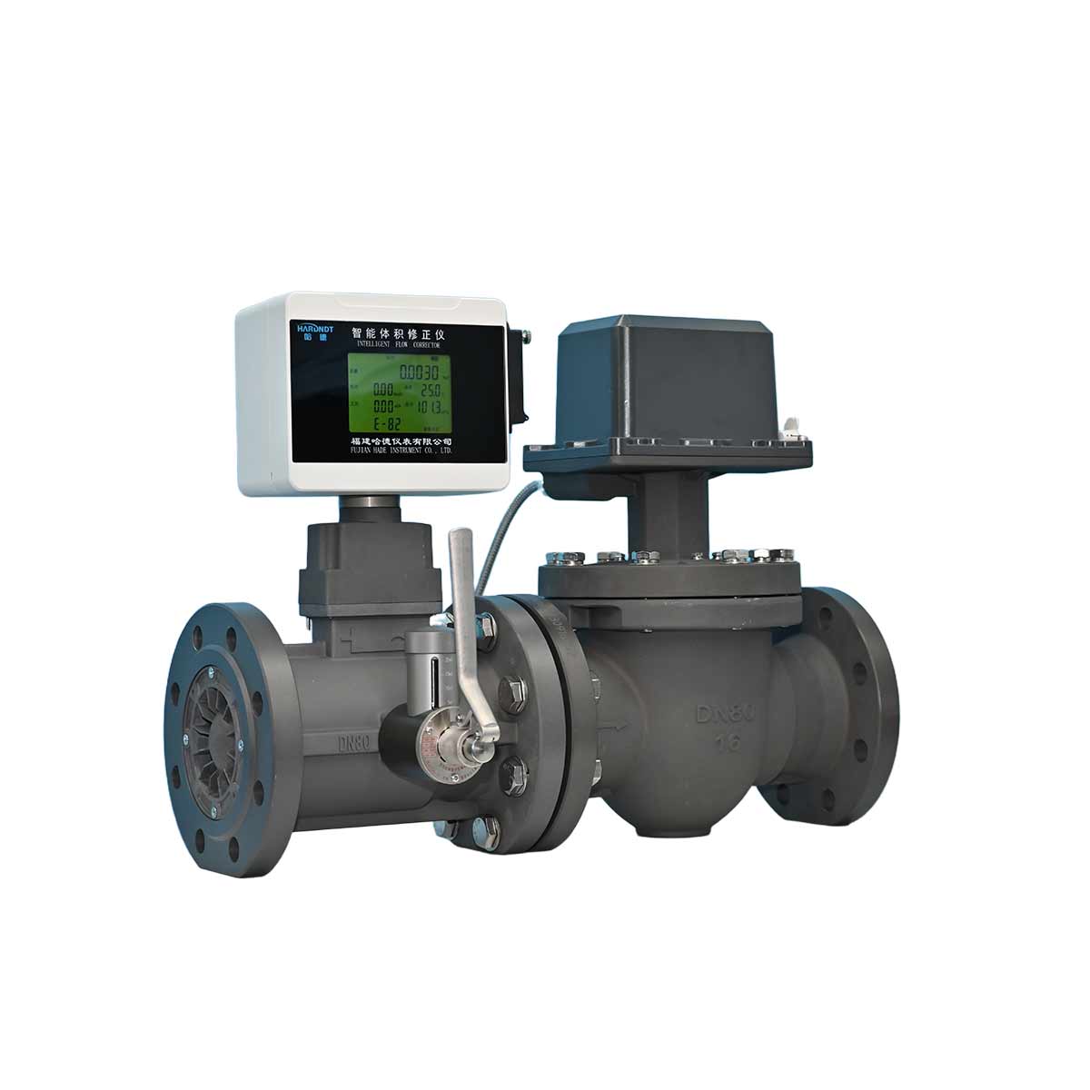 DN100 Hade Gas Turbine Flow Meter +/-1% Accuracy 1-1.6 Measurement Range Shut-Off IC Card Prepayment System Motorized Valve |
