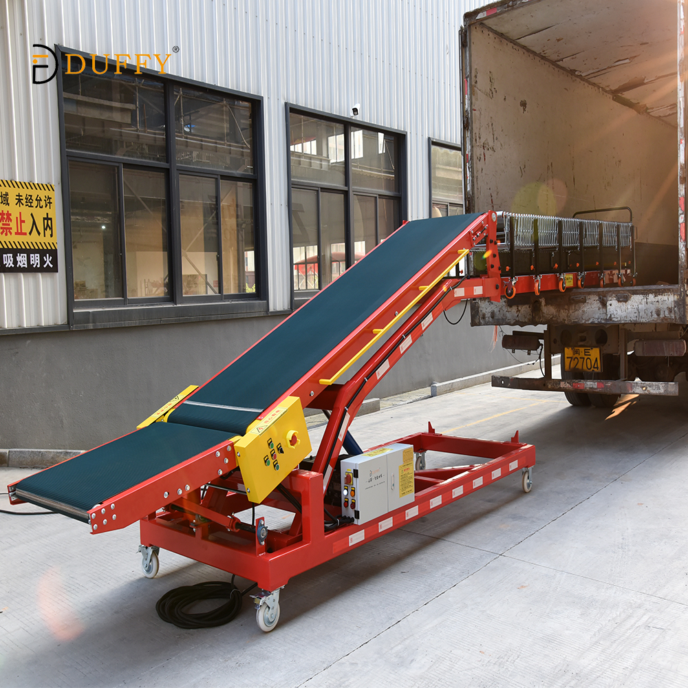 Duffy 20ft And 40ft Container Loading Unloading Conveyor System Truck Loading Conveyor