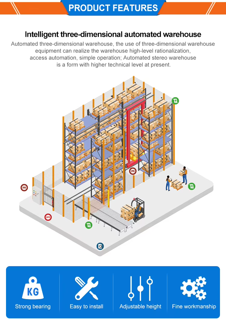 Customized Heavy Duty Intelligent Automation Picking Warehouse Storage Automated ASRS with 1000-4000kg/Layer Capacity