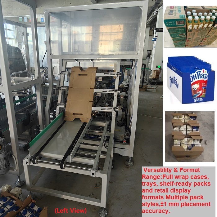 E-Commerce Logistics Wrap Around Box Packer | Parcel Box Automatic Packaging Machine PLC Control Food Grade High Productivity