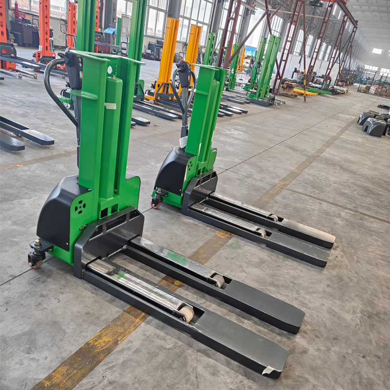 Self Lifting Stacker 300kg 500kg 1500kg Load Capacity Semi Electric Pallet Stacker Self Load Stacker for Warehouse Logistics