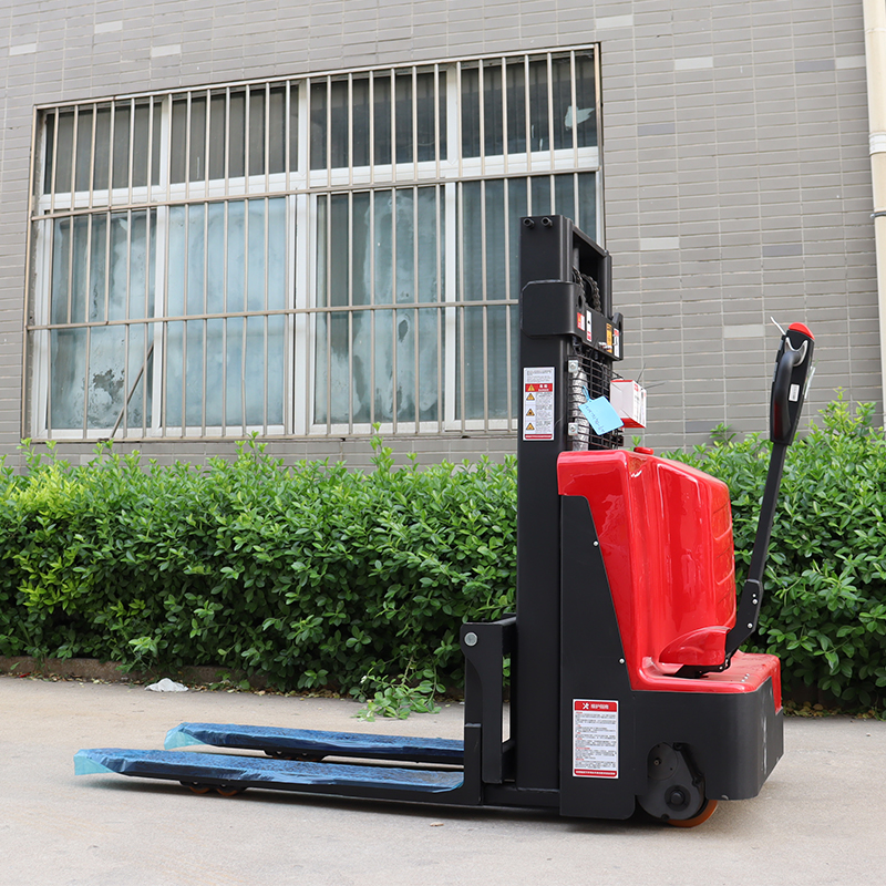 Hydraulic Electric Pallet Stacker Forklift, Portable Pallet Truck Lift, 1 Ton/2 Ton Walkie Electric Stacker Forklift