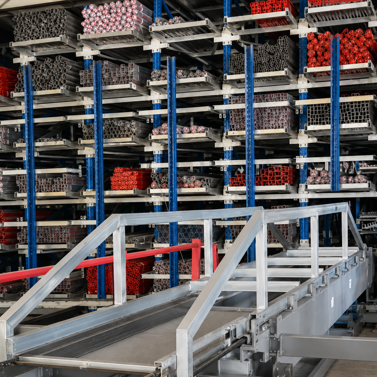Automated Intelligent Logistics Storage AS/RS System Stereoscopic Warehouse Honeycomb Long Material Storage