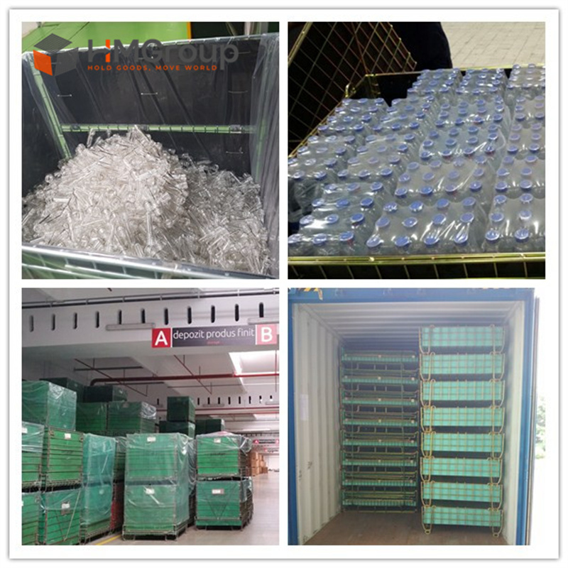 Optimized Logistics Turnover Easy Maneuvering Steel Structure Collapsible Roller Metal Container
