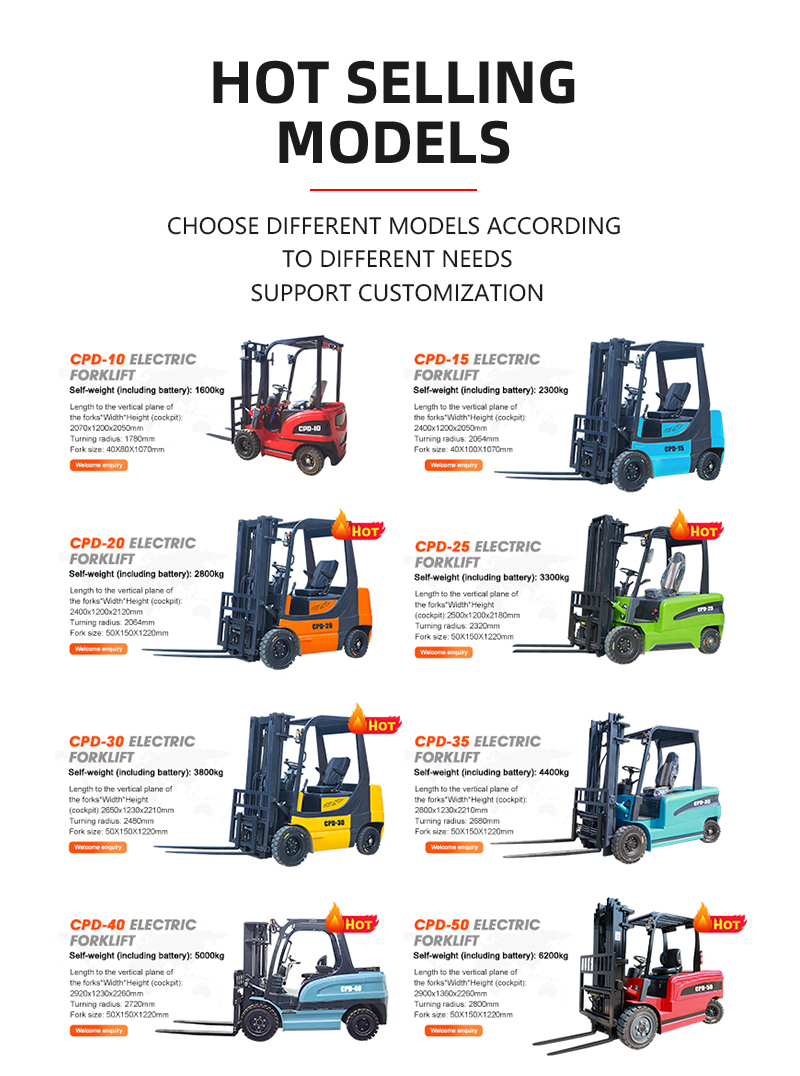 Free Delivery Of 3 Tons Electric Forklift With Optional Diagnostic System And Customized Electric Forklift.