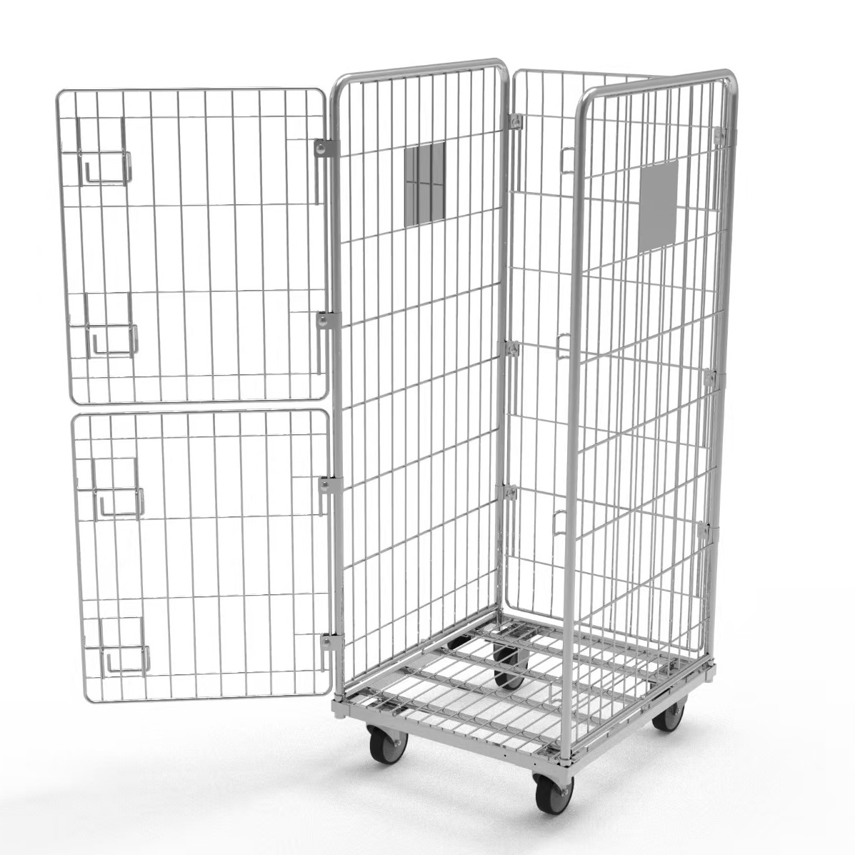 Laundry Roll Cage L710xD800xH1800mm Galvanized Logistic Roll Container Trolley For Linen Laundry Service Cargo&amp;Storage Equipment
