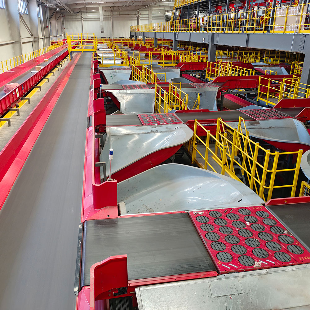 LUHUI Logistics Package Sorting Equipment 90 Degree Electric Sorter Wheel Sorting Parcel Handler Machine