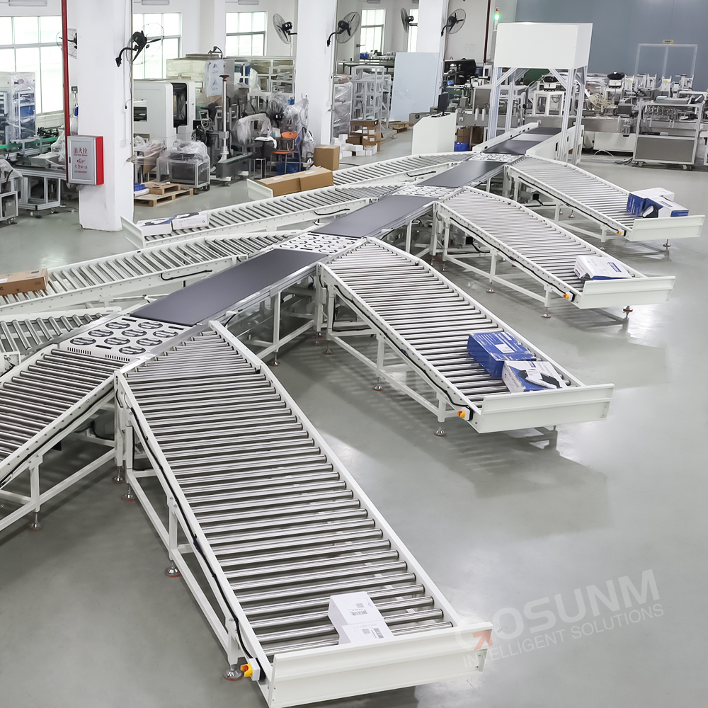 Automated Warehouse DWS Parcel Sorting Machine Picking System Adjustable Speed Aluminium Weigh Belt Conveyor 3000pcs/hour