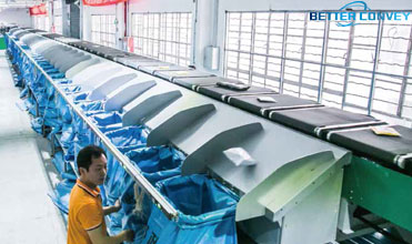 Cross belt sorter