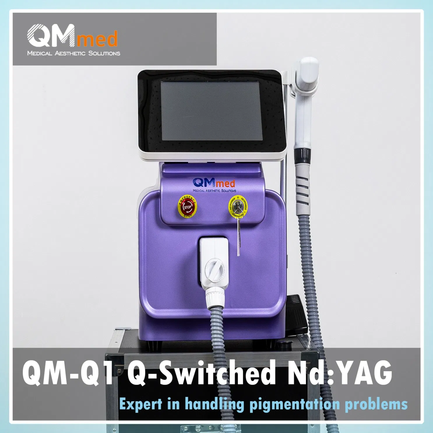 Professional Q-Switched ND YAG Laser System for 1064nm Dermal Pigmentation &amp; Clinic Birthmark Removal