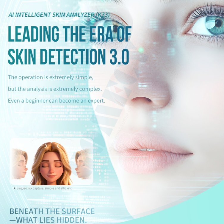 Multi Skin Tone Ai Facial Diagnostic System with Android 11 for Spas