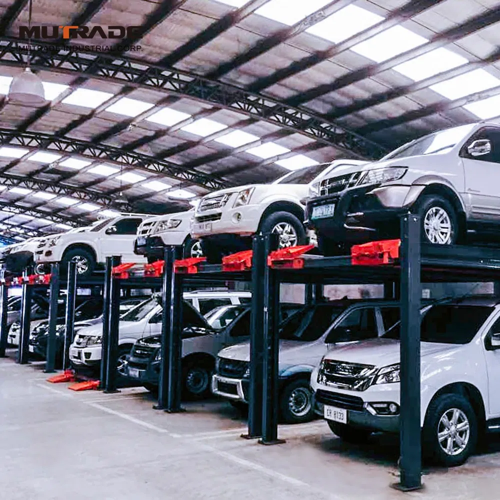 Hydraulic Four Post Car Stacker Simple Car Parking System