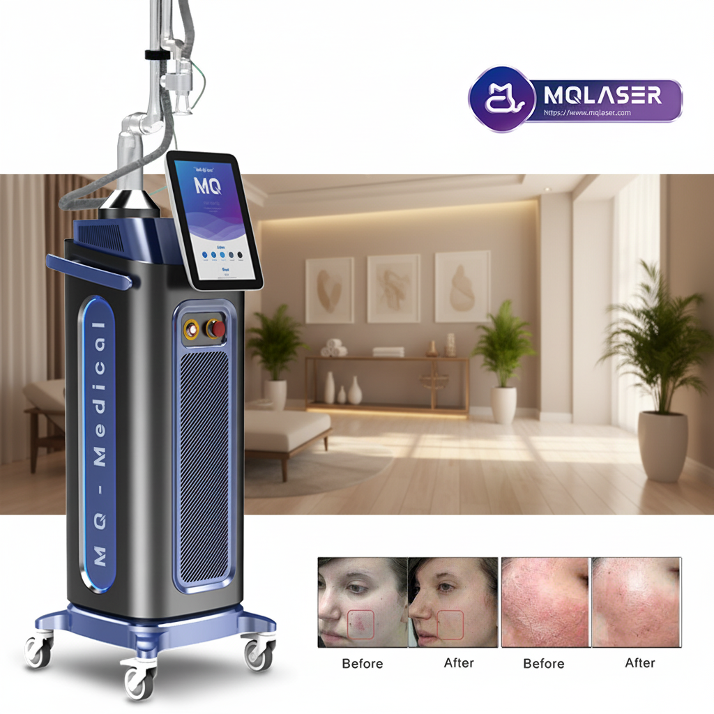 MQ Laser Salon Use Professional Fractional CO2 Laser Machine 1 Year Warranty Ice Cooling for Acne Scar Removal Wrinkle Treatment