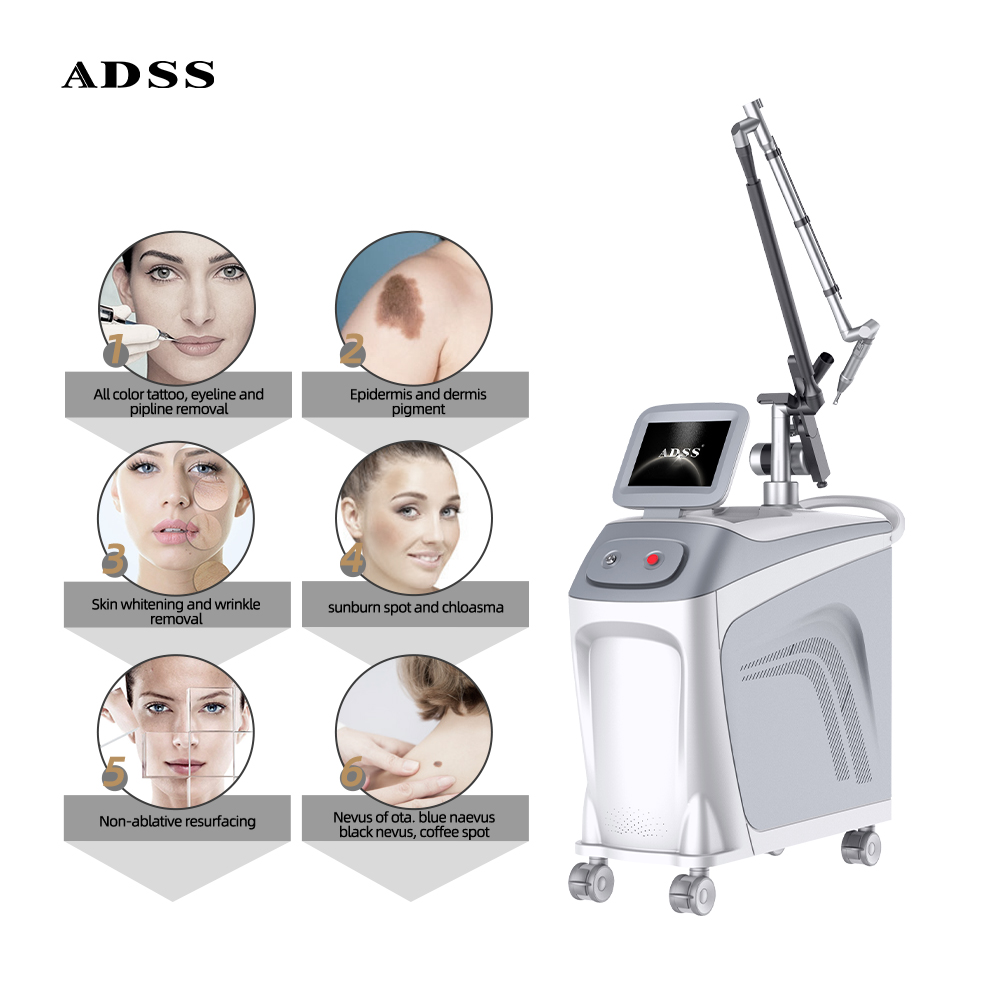 ADSS Latest Laser Make Energy Average Output Picosecond Laser Tattoo Removal Pico Laser Machine