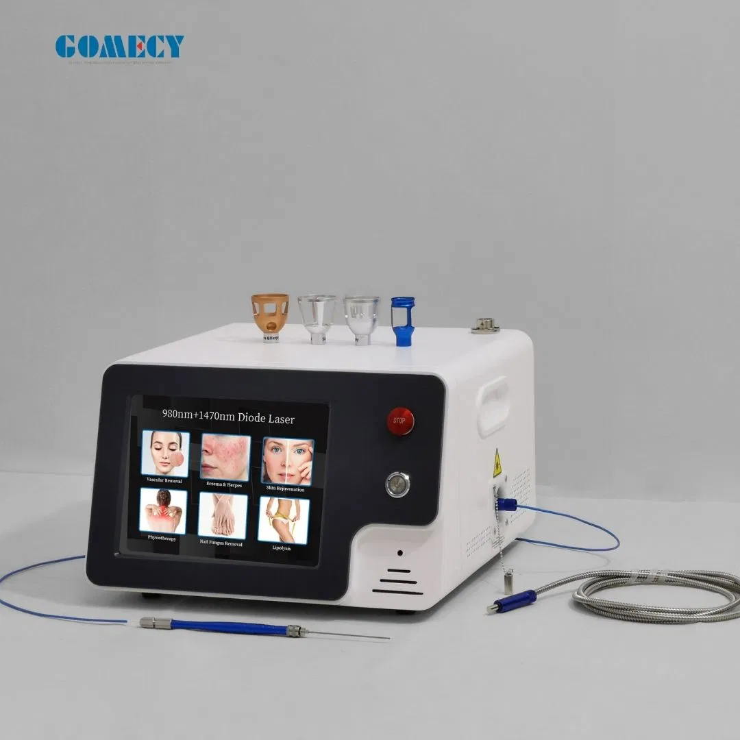 Endolaser 980 1470 Diode Laser Effective Result Vascular 980m Laser Machine System 1470nmfiber