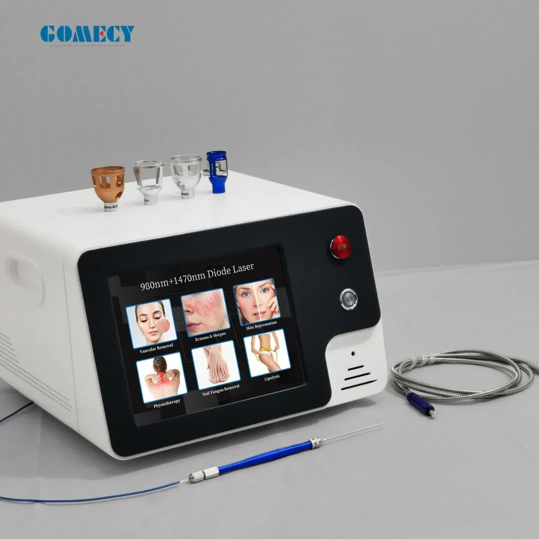 Endolaser 980 1470 Diode Laser Effective Result Vascular 980m Laser Machine System 1470nmfiber