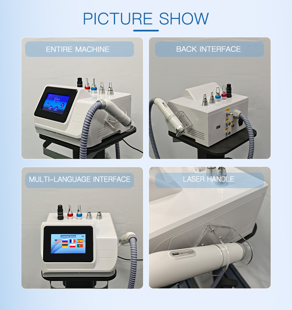Hot Sales Portable Tattoo-removal Blackhead Removal Picosecond-laserings Machine with 7 Languages