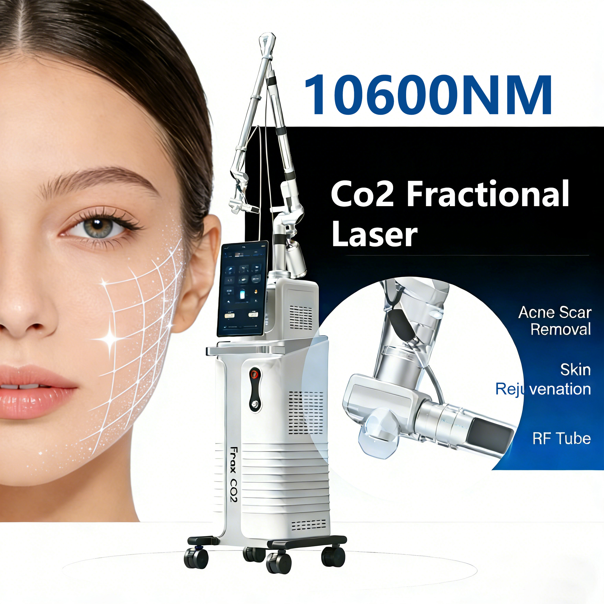Professional Fractional CO2 Laser for Facial Rejuvenation and Scar Revision, Seven-Joint Articulated Arm