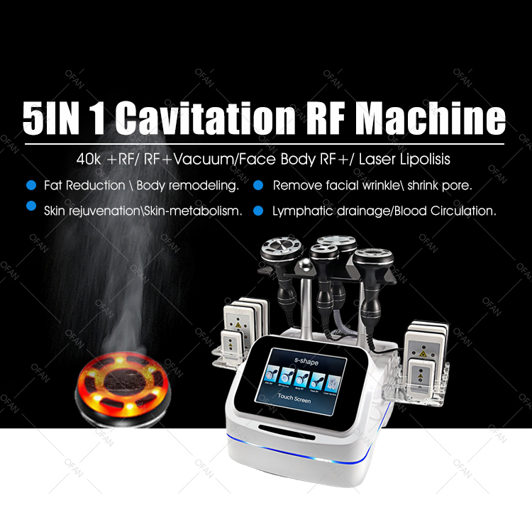 Ofan vacuum RF 40K Cavitation Weight Loss Beauty Machine Weight Loss Lipolaser Machine for Cellulite Reduction