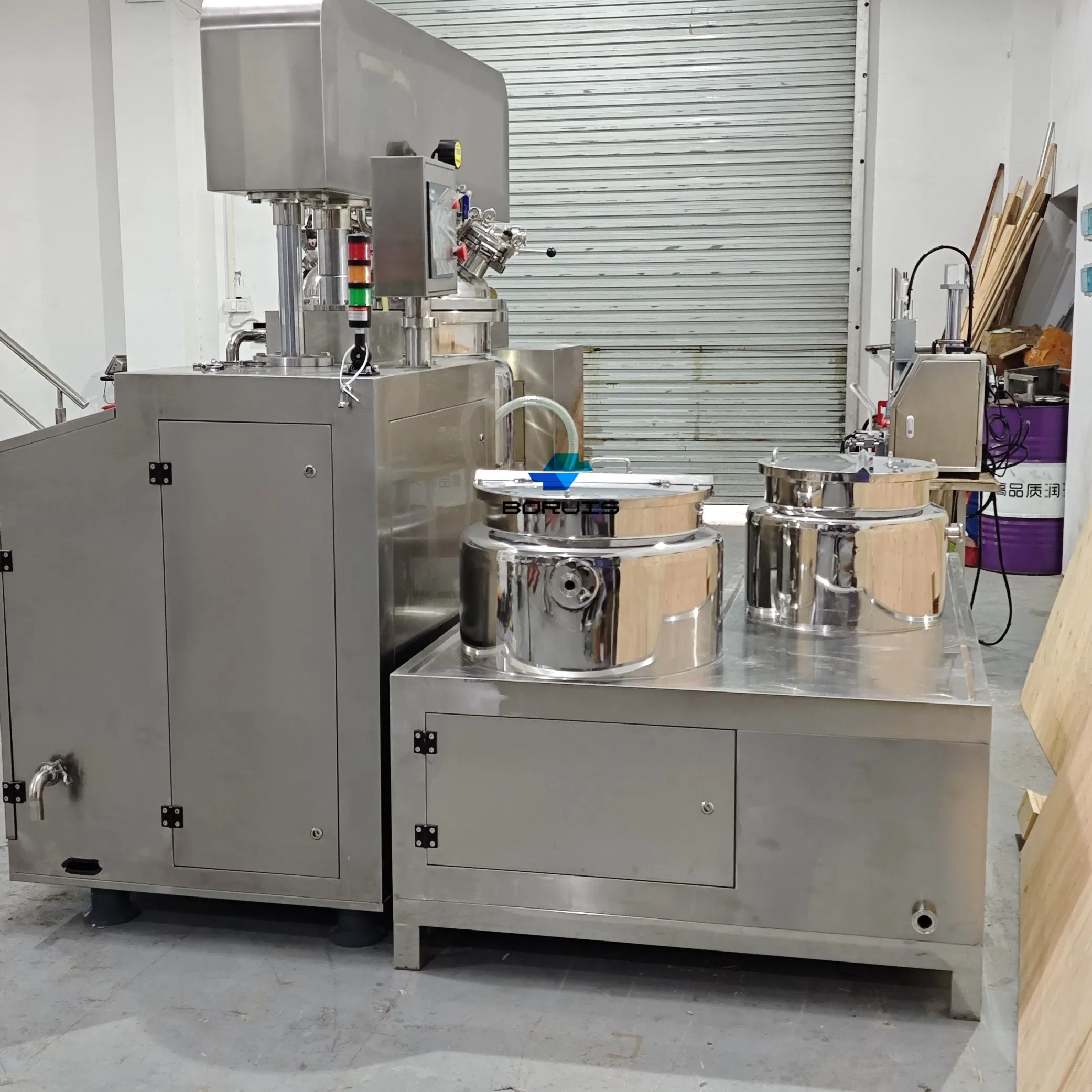 Misturador de Emulsificador de Loção Cosmética Automático de Vácuo Máquina de Emulsificação Homogeneizadora de Creme Emulsificador Homogeneizador a Vácuo