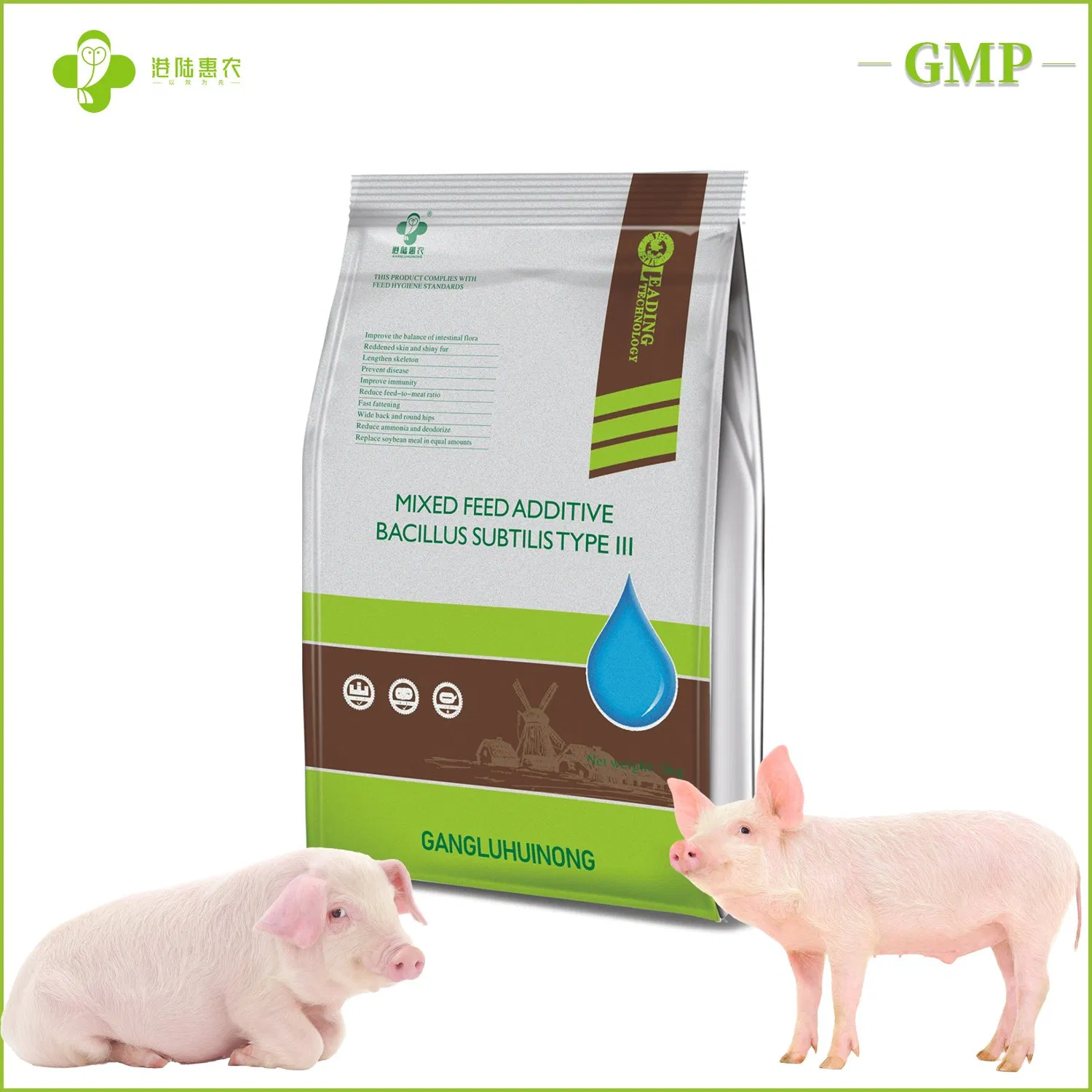 Novo Material Alimentar Grau de Bacillus Subtilis Proteína Animal Metionina Vitamina C Aminoácido Premix Aditivos Alimentares Substituto para Farelo de Soja para Engorda de Porcos