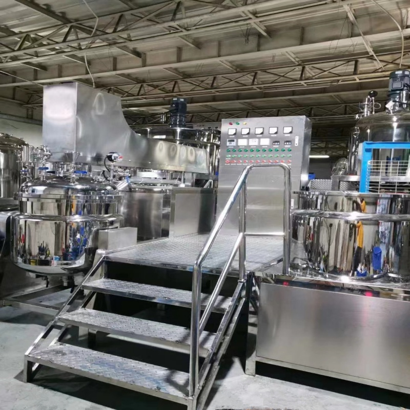 Equipamento Emulsificador Industrial com Homogeneizador de Mistura a Vácuo para Linha de Produção de Creme e Cosméticos