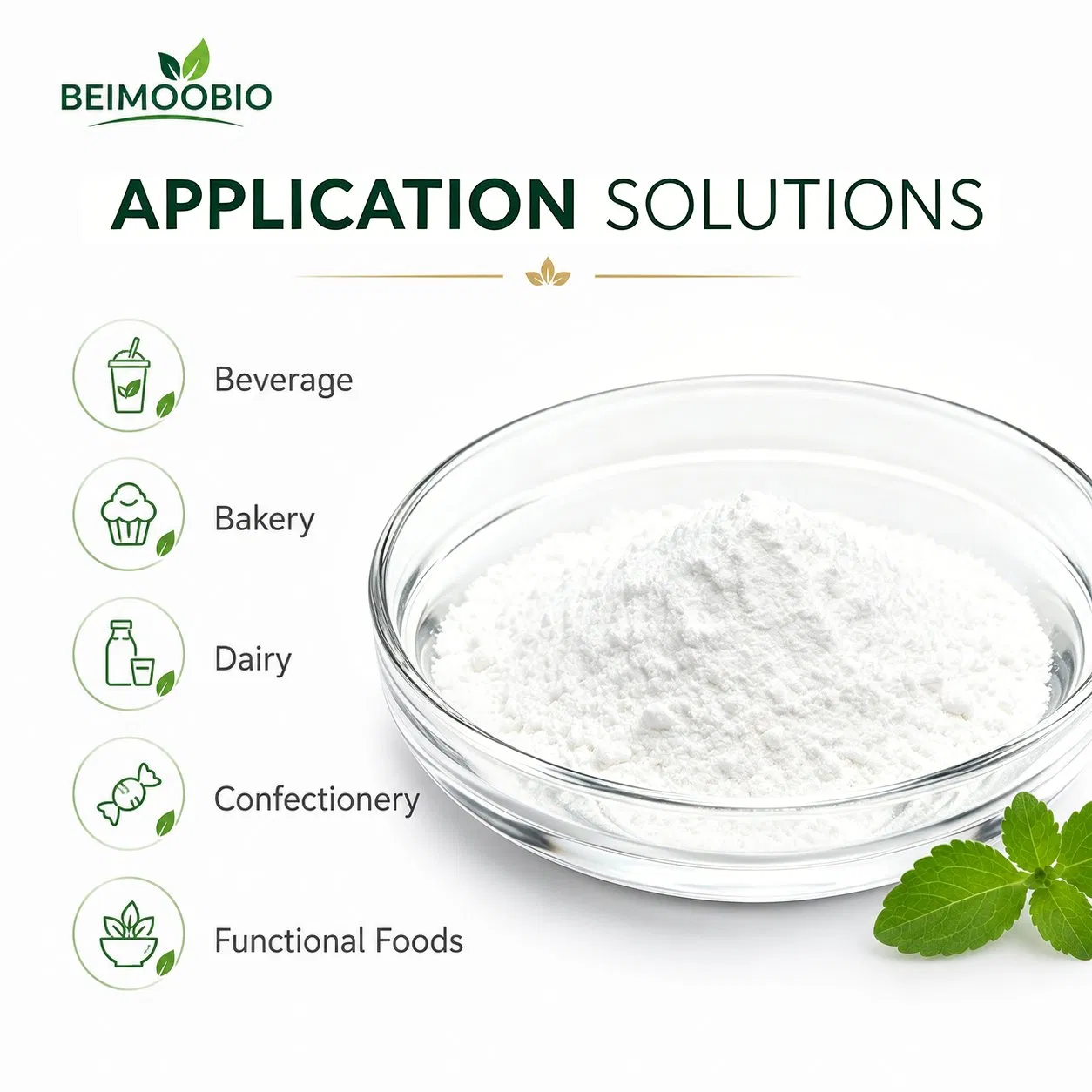 Fabricante Fornecimento Reb a Glicosídeo de Estéviol CAS 58543-16-1 Adoçante de Alta Intensidade para Formulação de Suplemento Alimentar Funcional