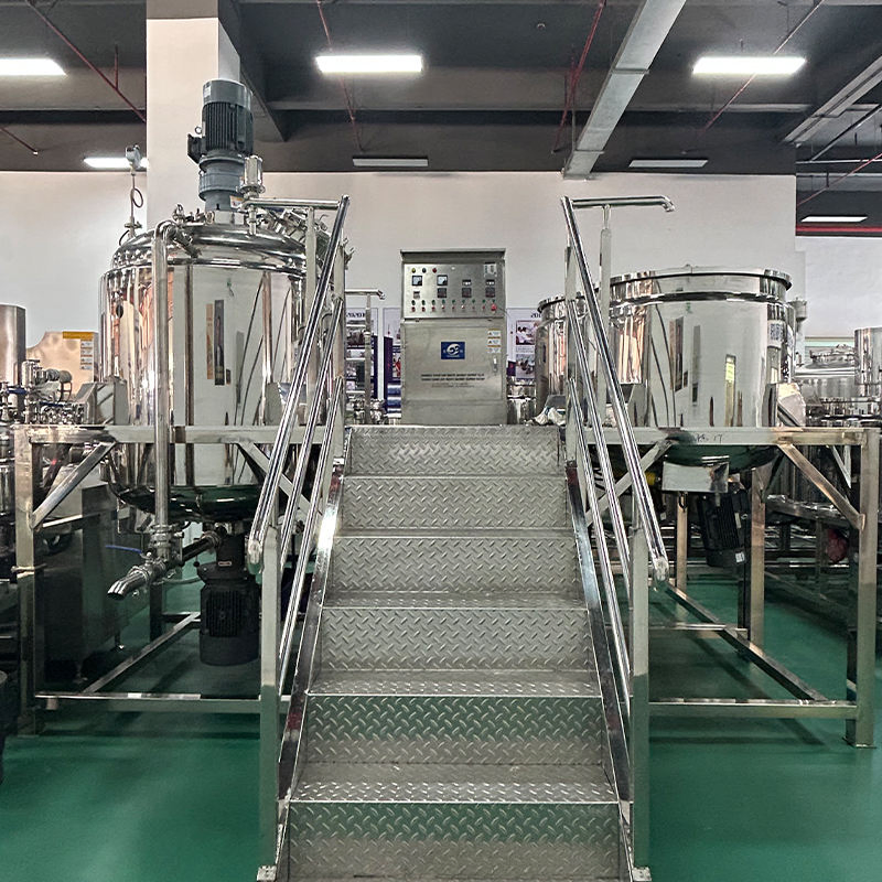 Emulsificador Homogeneizador a Vácuo de Tipo Fixo de Grande Produção para Loção Corporal, Creme Solar, Soro, Cosmético