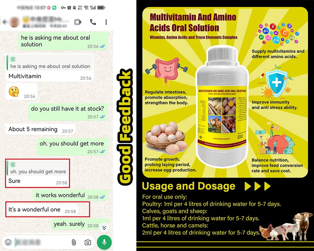 Gado Aves Ovinos Vitamina Aminoácido Aditivo Alimentar Animal Crescimento Rápido