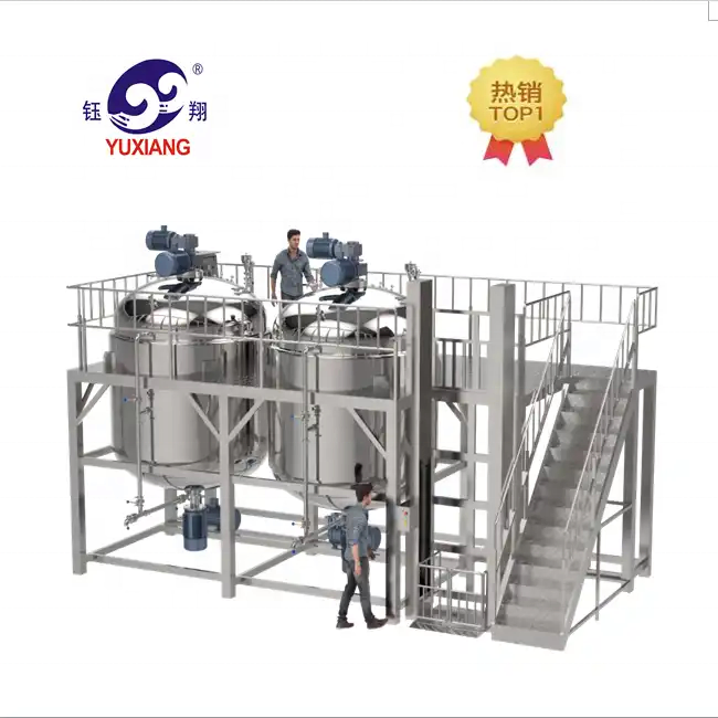 Emulsificador Homogeneizador a Vácuo de Tipo Fixo de Grande Produção para Loção Corporal, Creme Solar, Soro, Cosmético