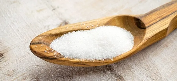 Pó de aspartame adoçante