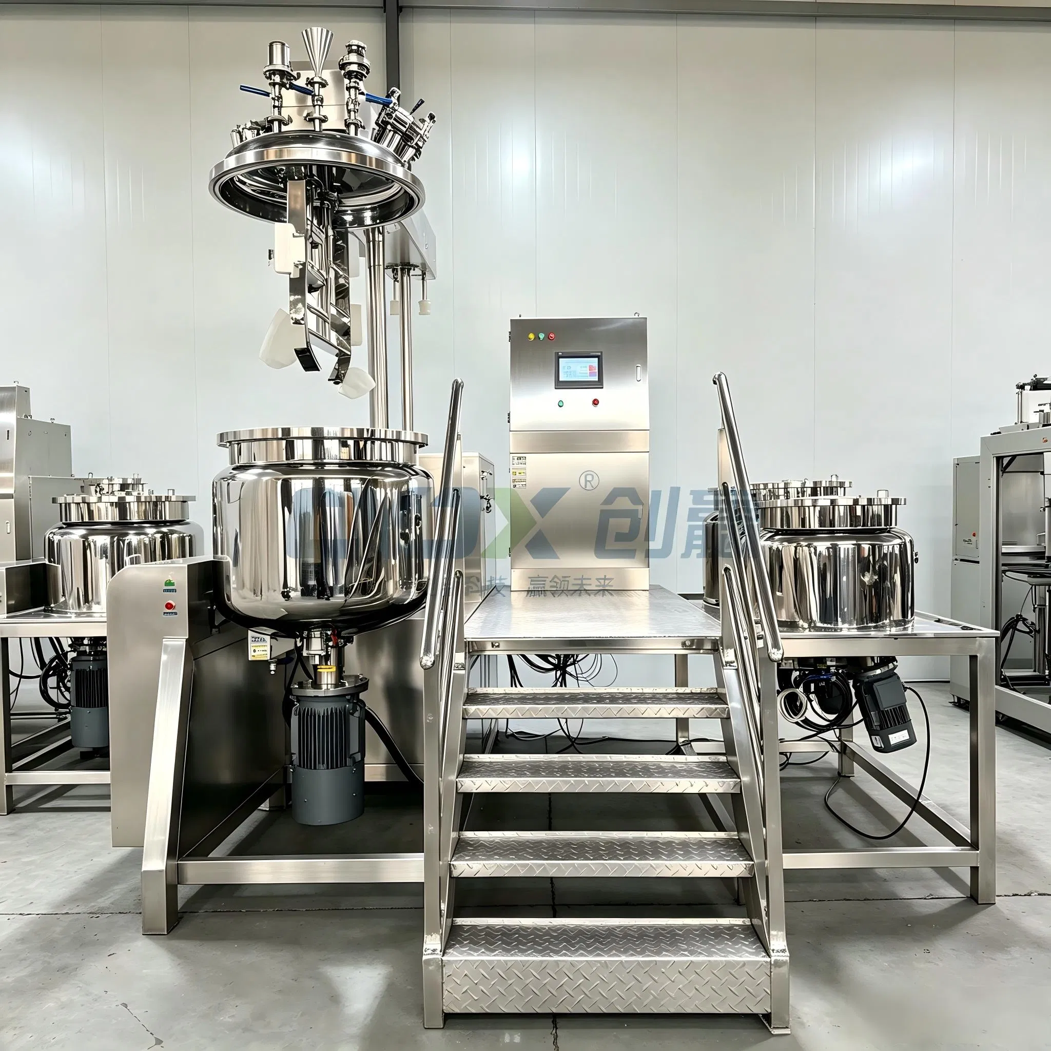 Tanque de Mistura Elétrico de Aço Inoxidável 316 Máquina Emulsificadora a Vácuo para Cosméticos