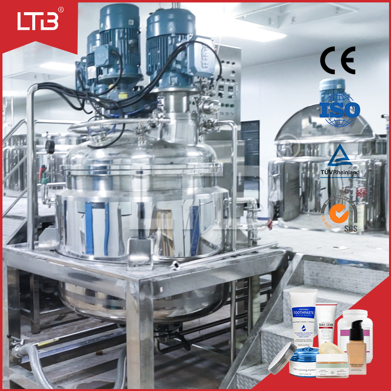 1000L 2000L 3000L Máquina Personalizada de Fabricação de Cosméticos Oinrment Tanque de Mistura Lubrificante Oi Homogeneizador a Vácuo Creme Facial Gel para Cabelo Emulsificador