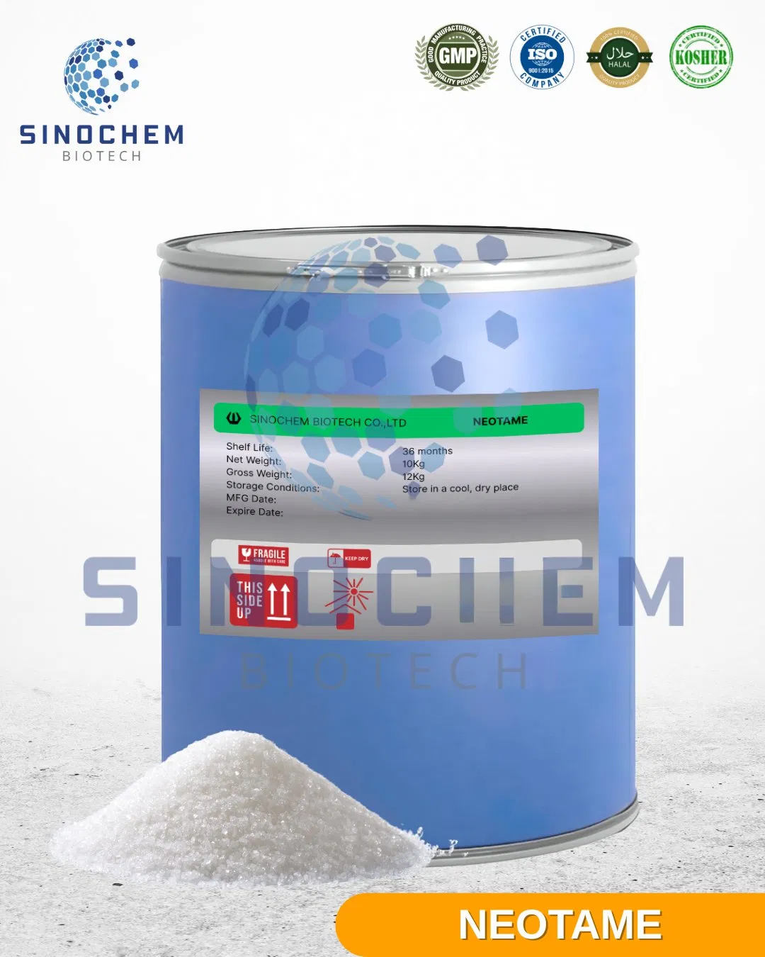 Produto Quente Adoçante de Alta Intensidade Neotame CAS 165450-17-9 Uso Compatível com a FDA