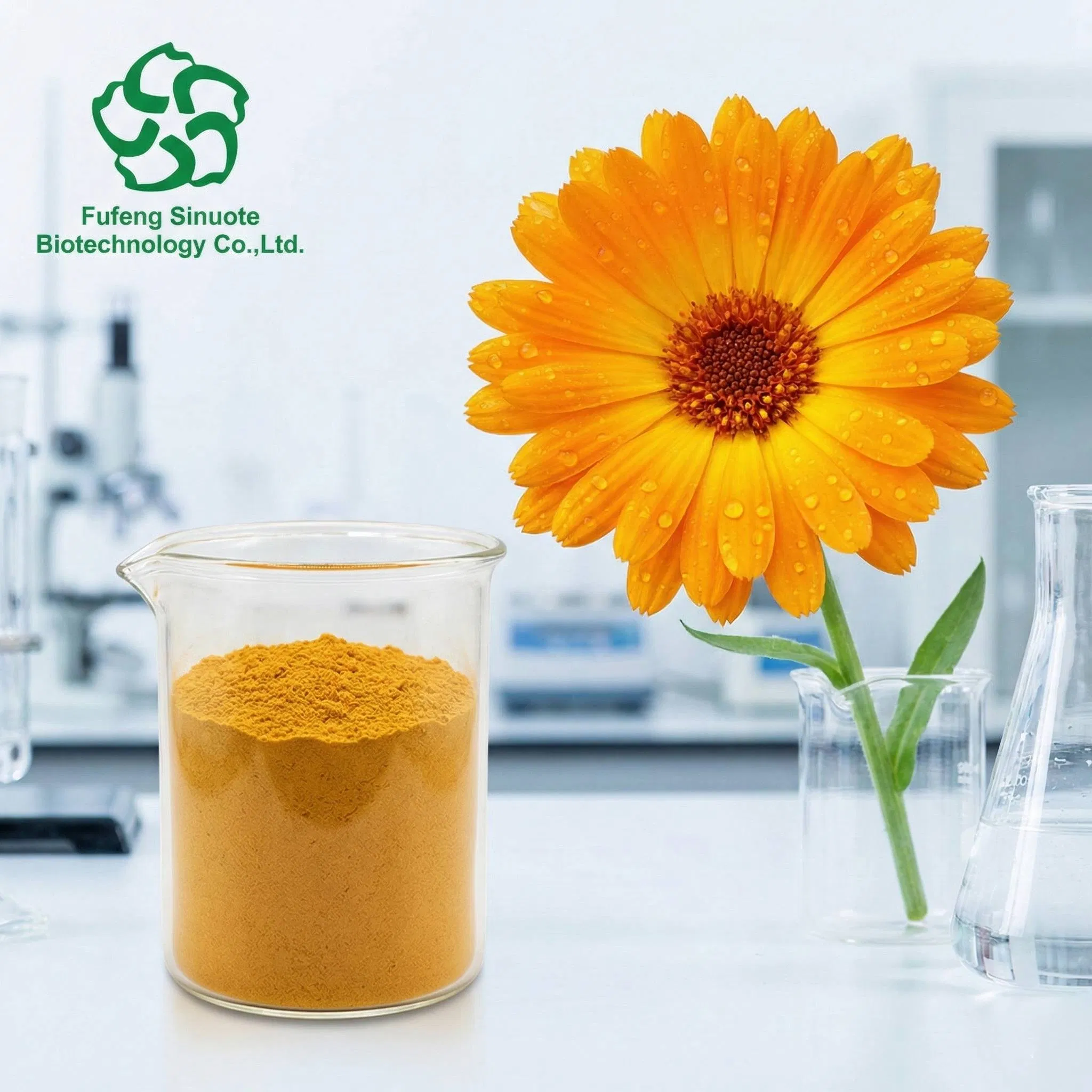Extrato de Calendula Officinalis (Calêndula Autêntica) Proporção 10: 1 20: 1 / Flavonoides Premium Calmante para a Pele, Anti Vermelhidão e Cuidados com Bebês Botânico cGMP